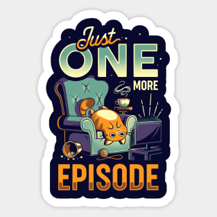 Chonky TV Addict - Couch Potato Cat Sticker